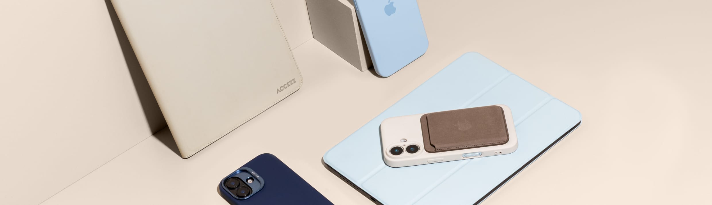 foto van verschillende soorten, kleuren en materialen hoezen.