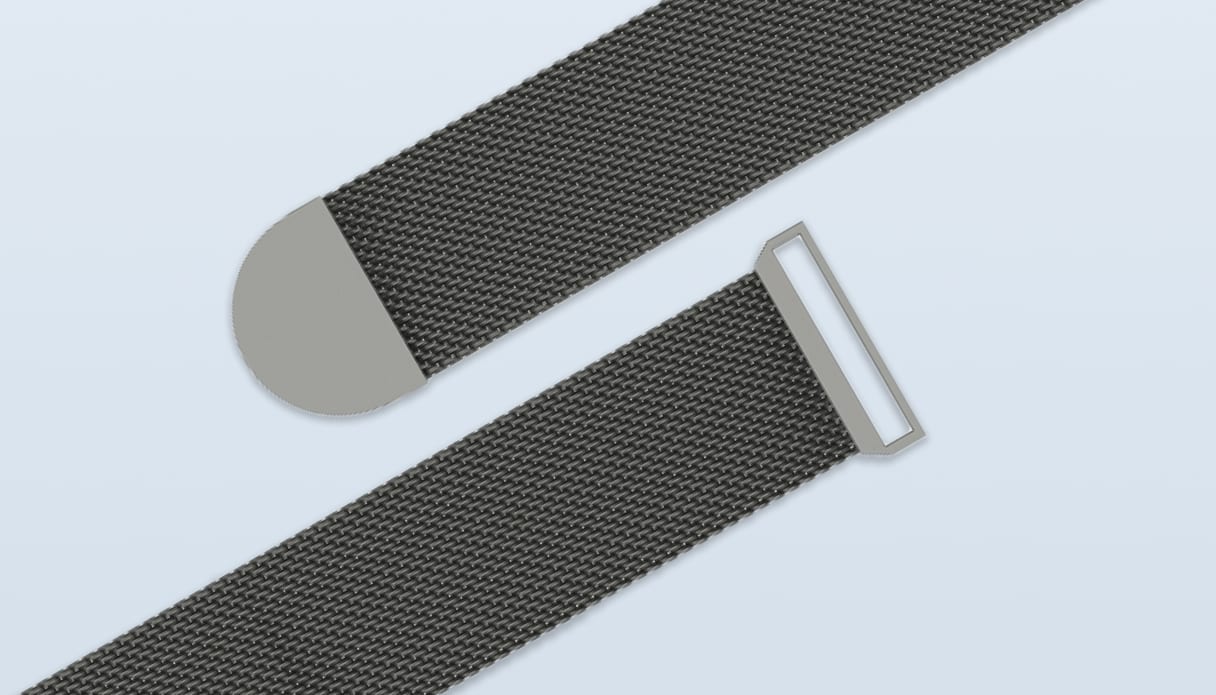 Foto van een bandje met magneetsluiting.