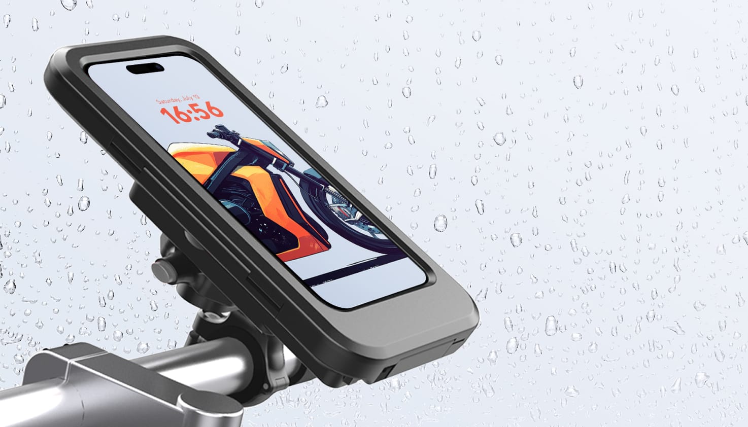 Waterdichte telefoonhouder voor op de fiets of motor