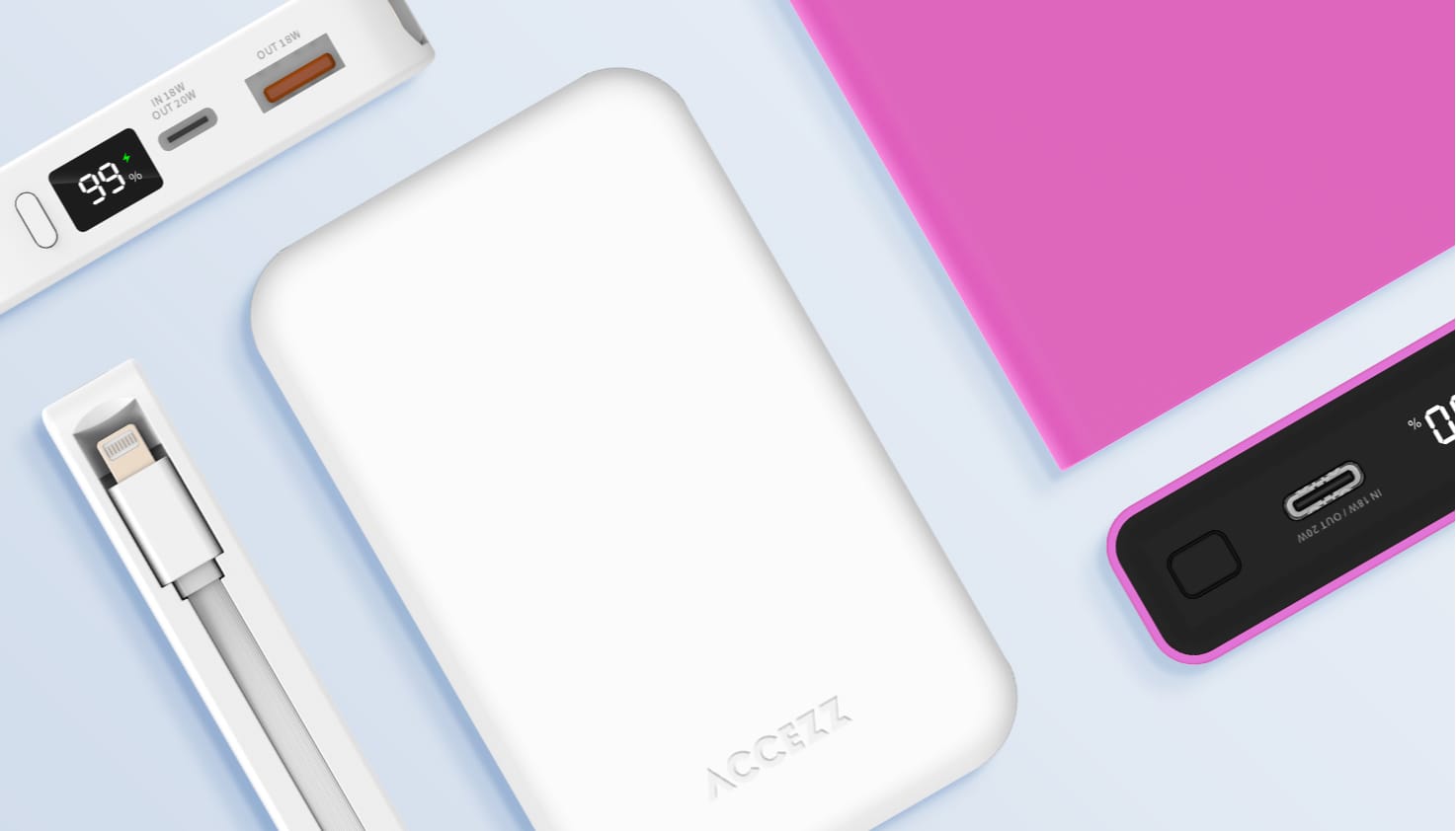 Verschillende powerbanks.