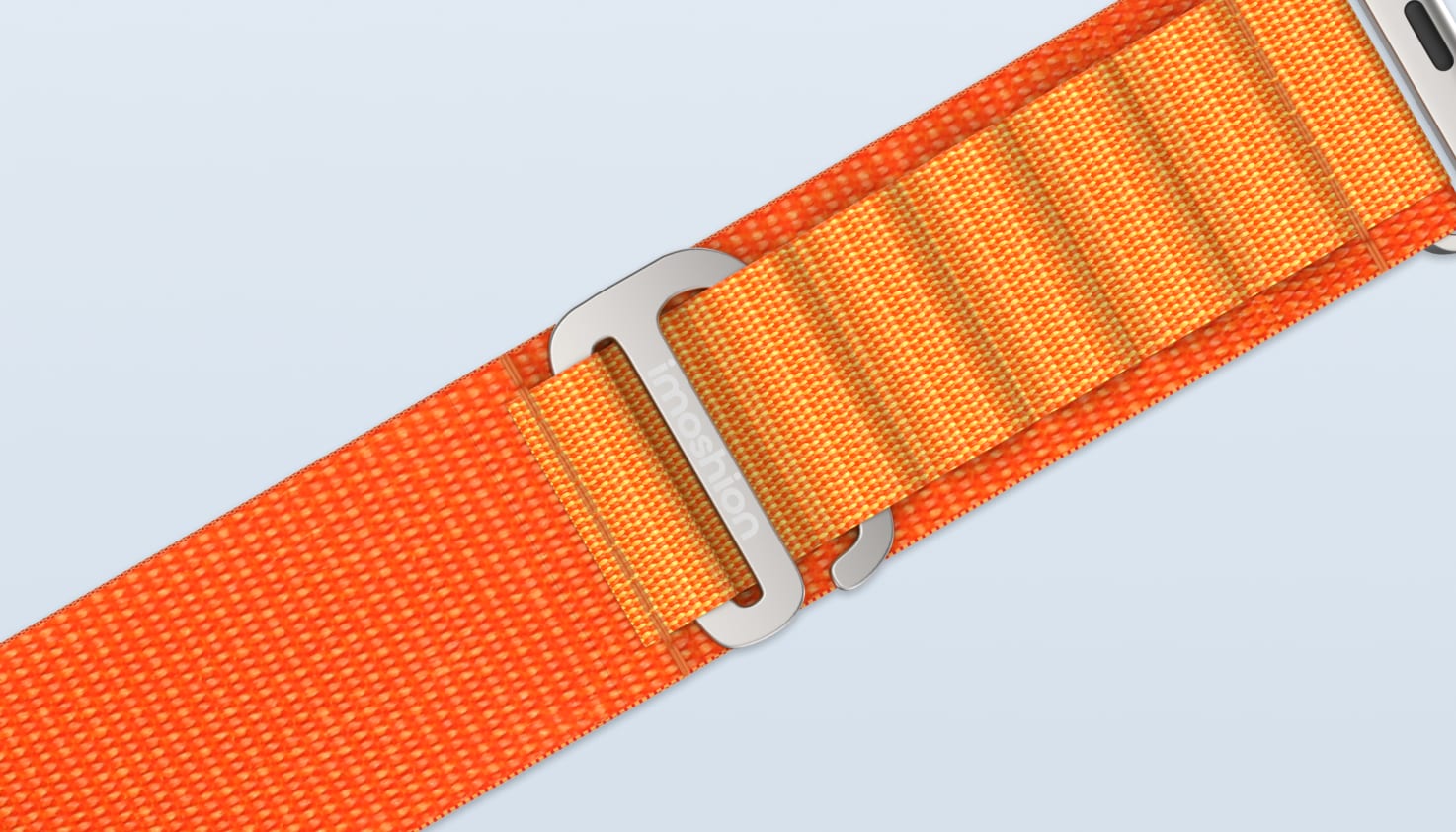 Foto van een smartwatch bandje met G-haak sluiting.