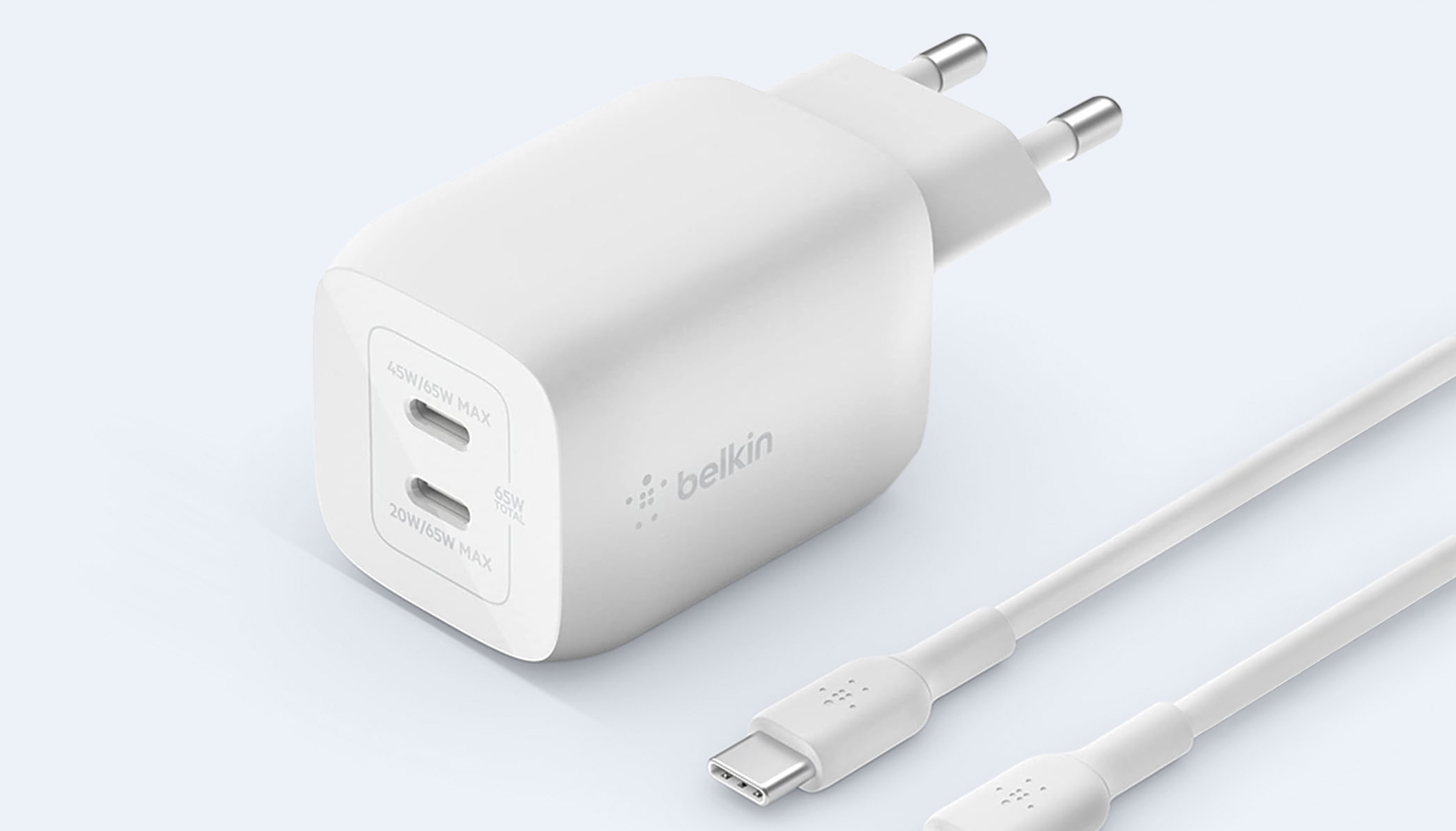 Een GaN-oplader van Belkin.