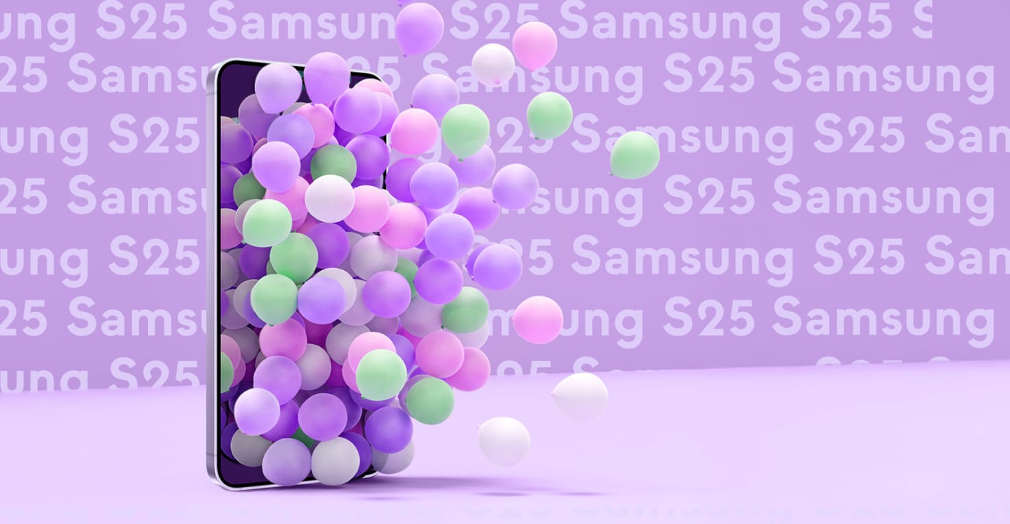 S25 met ballonnen die eruit vliegen