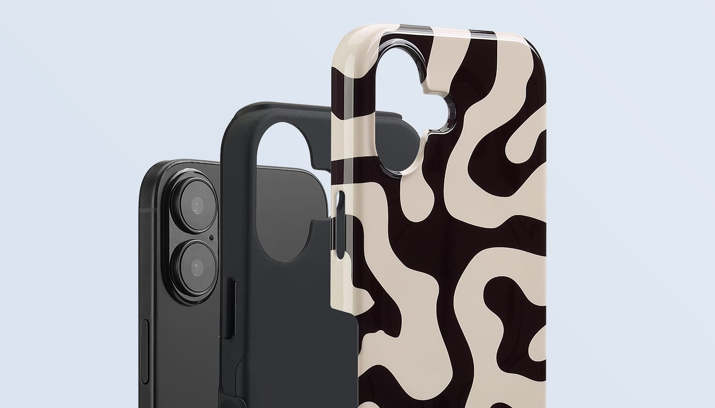 Foto van een kunststof telefoonhoes.