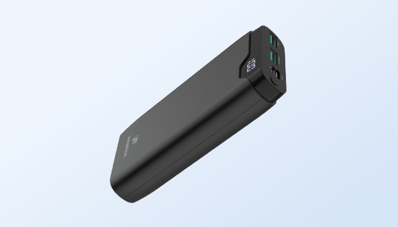 De zwarte imoshion powerbank met 20.000 mAh.